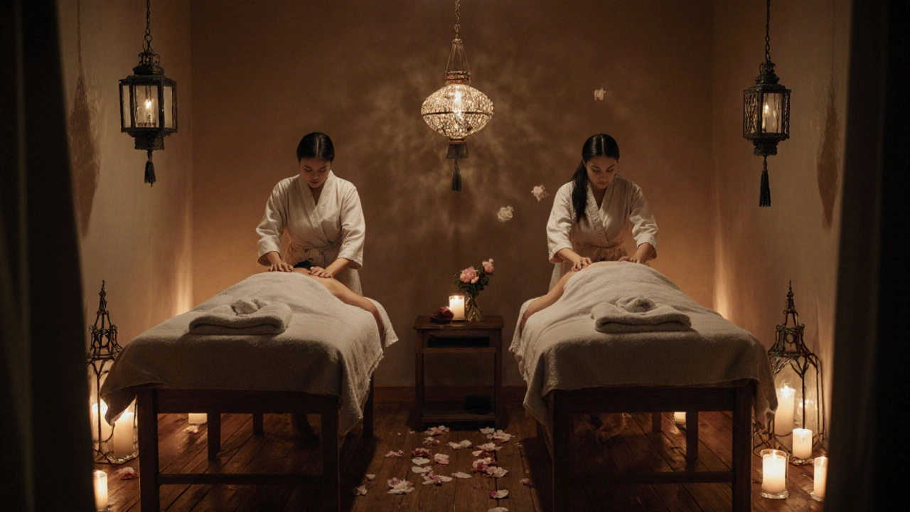 Masáž pro pár se dvěma masérkami: Co očekávat a jak se připravit