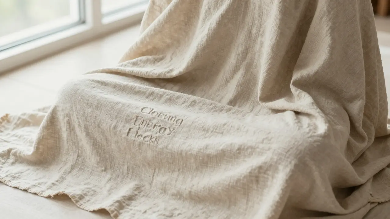 Tělo ucovered lněnými plátny symbolizující uzavření energetických center.