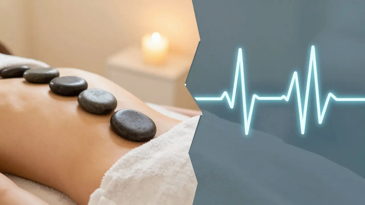 Kontrast mezi relaxací a rizikem pro srdce