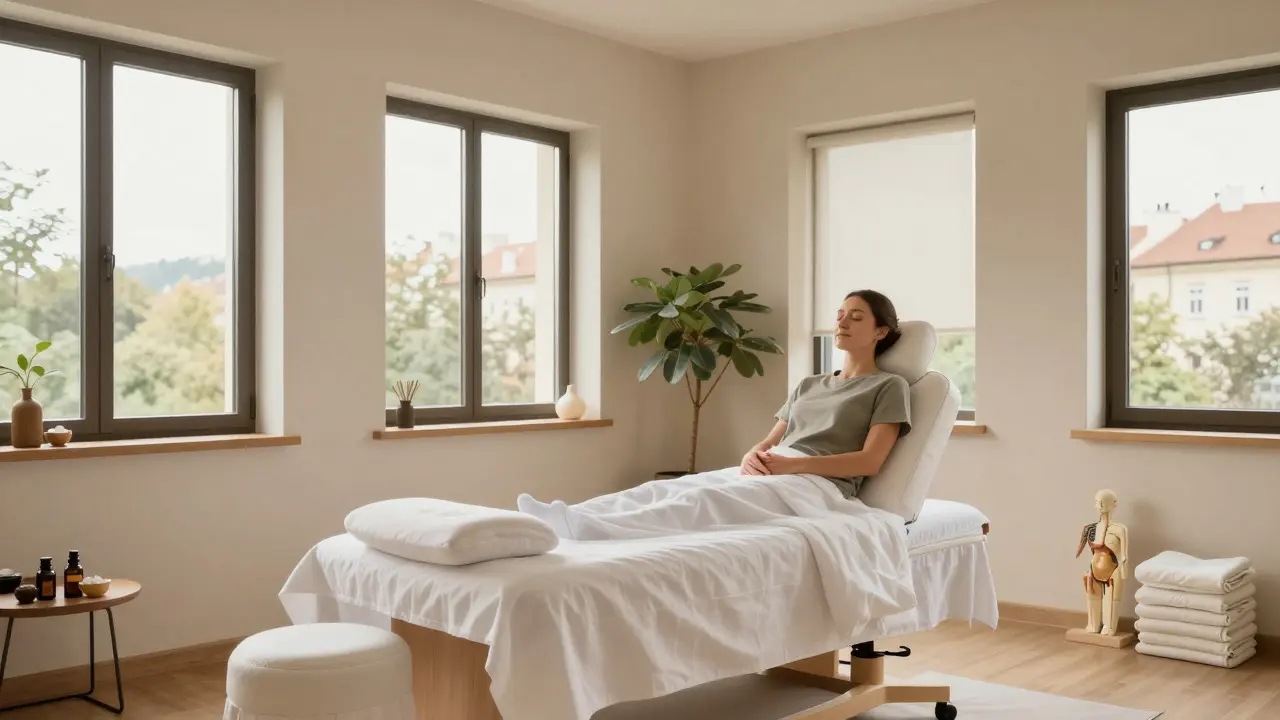 Moderní terapeutická místnost připravená na výběr mezi oběma metodami